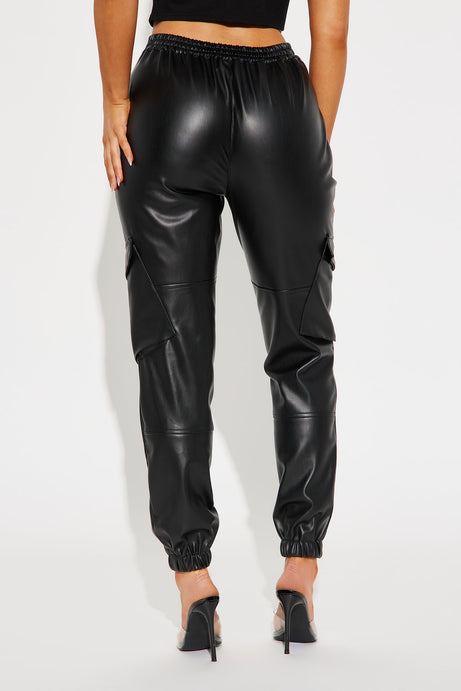 Leather Cargo Pants