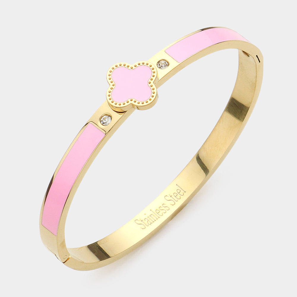 Stainless Steel-Clover Bracelet