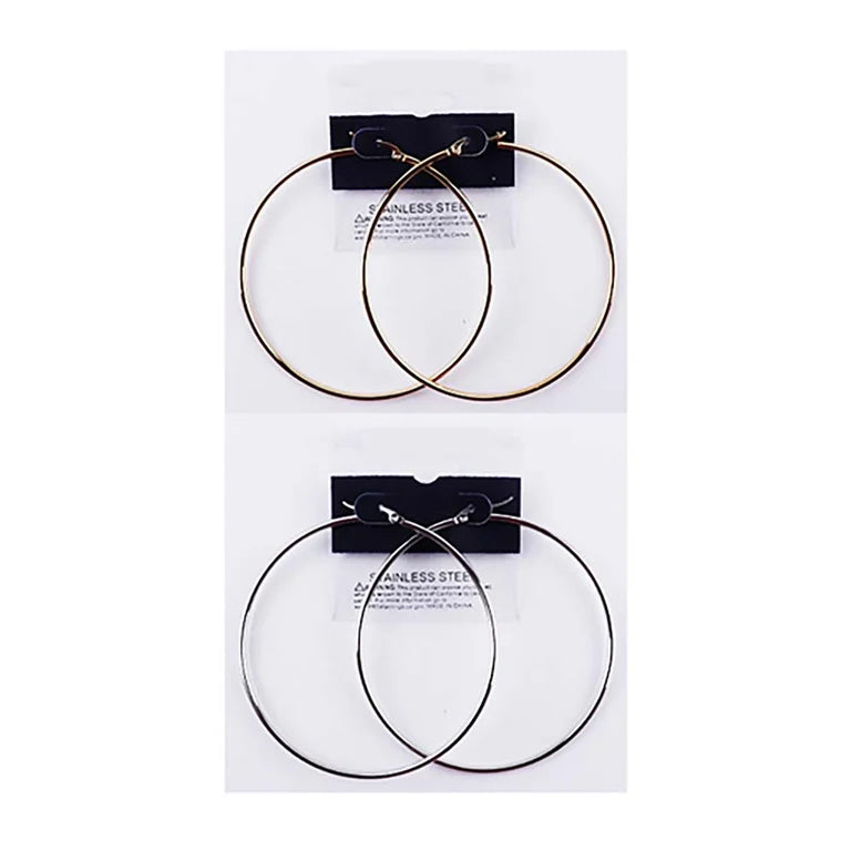 Stainless Steel Hoop Earrings