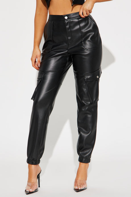 Leather Cargo Pants