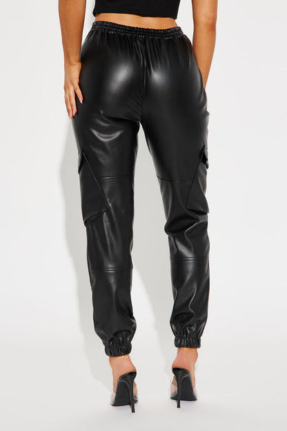 Leather Cargo Pants