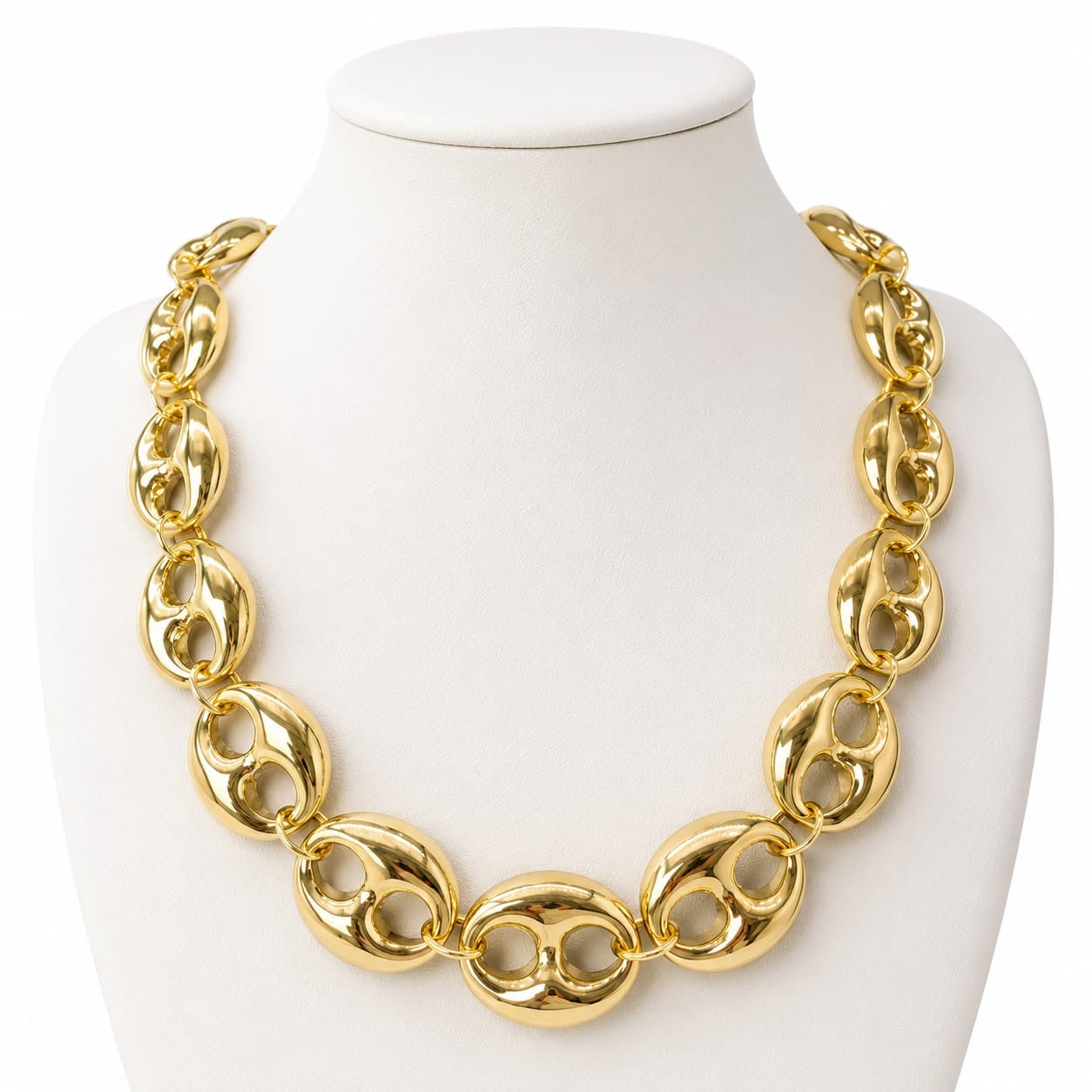 Glided Mariner  Link Statement Necklace.