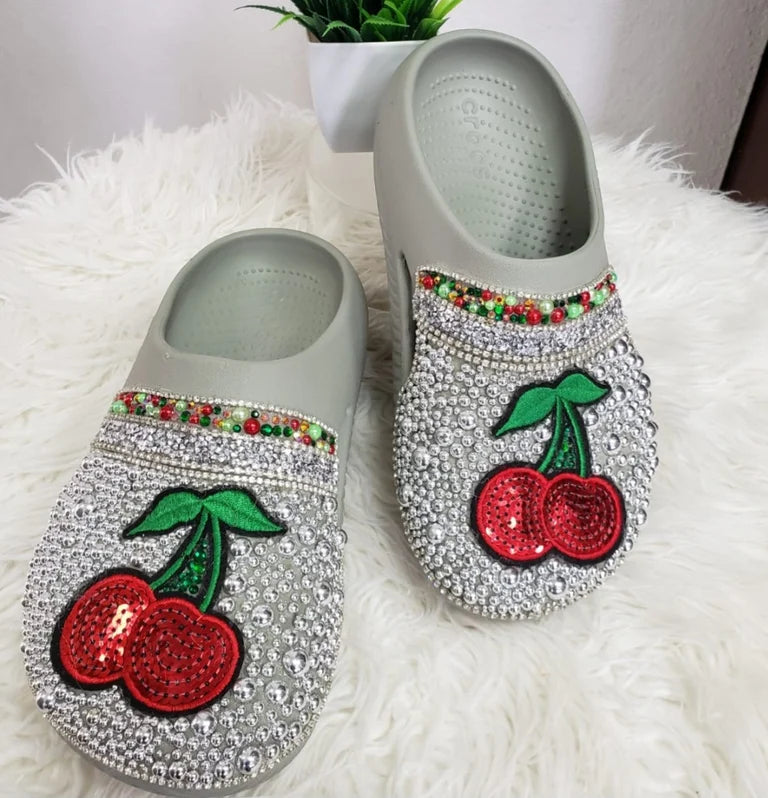 Embellished Crocs Slides