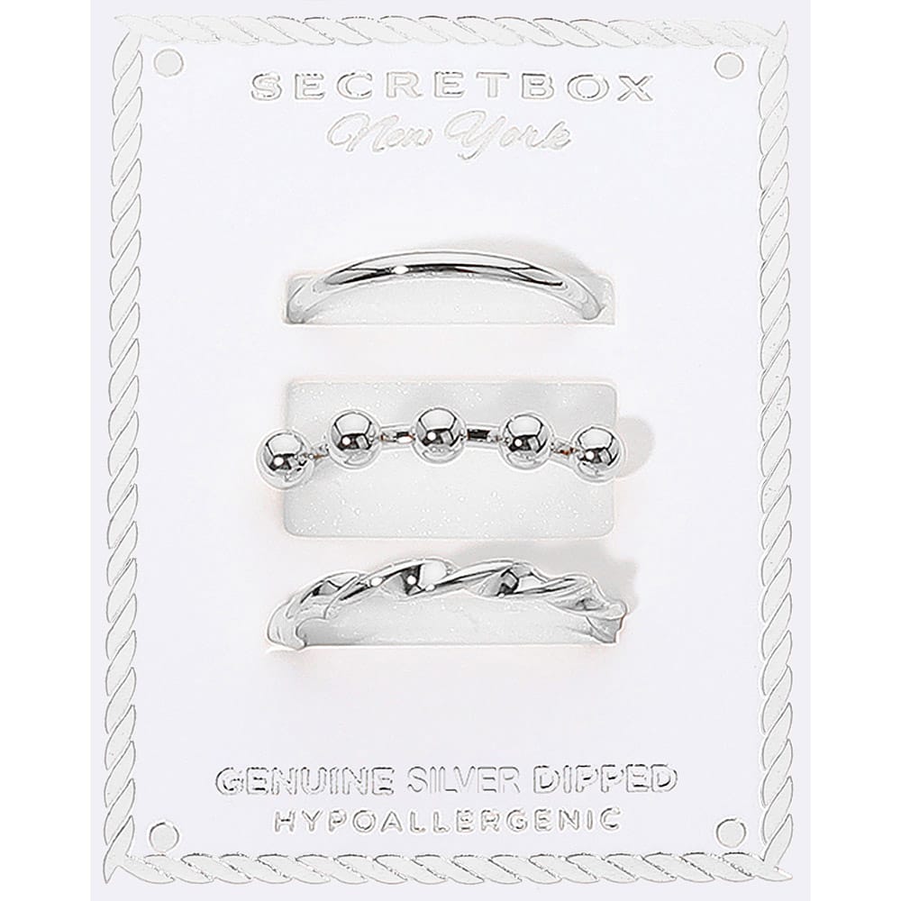 Assorted Three Band Gold Dipped Ring Set