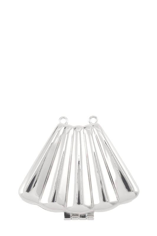 Geometric Chrome Shell Bag