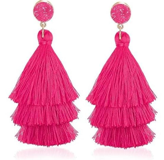 Fuchsia Tassel Drop