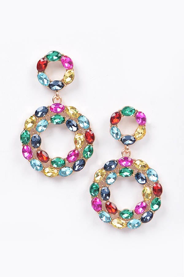 Crystal Cascade Drop Earrings