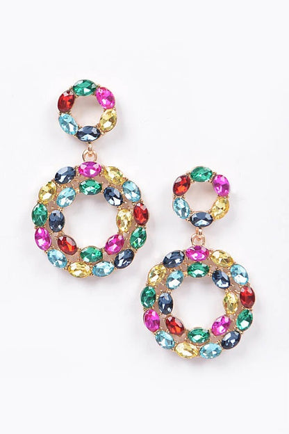 Crystal Cascade Drop Earrings