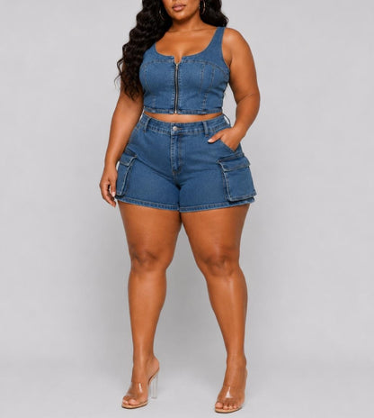 Berry Sweet Denim Set