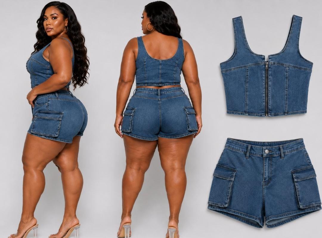 Berry Sweet Denim Set