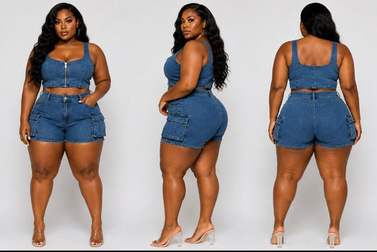 Berry Sweet Denim Set