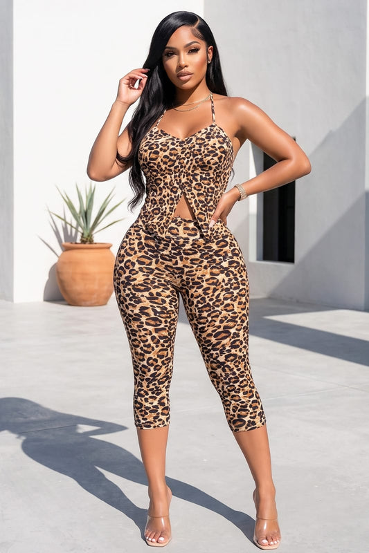 Leopard Desire Capri Set