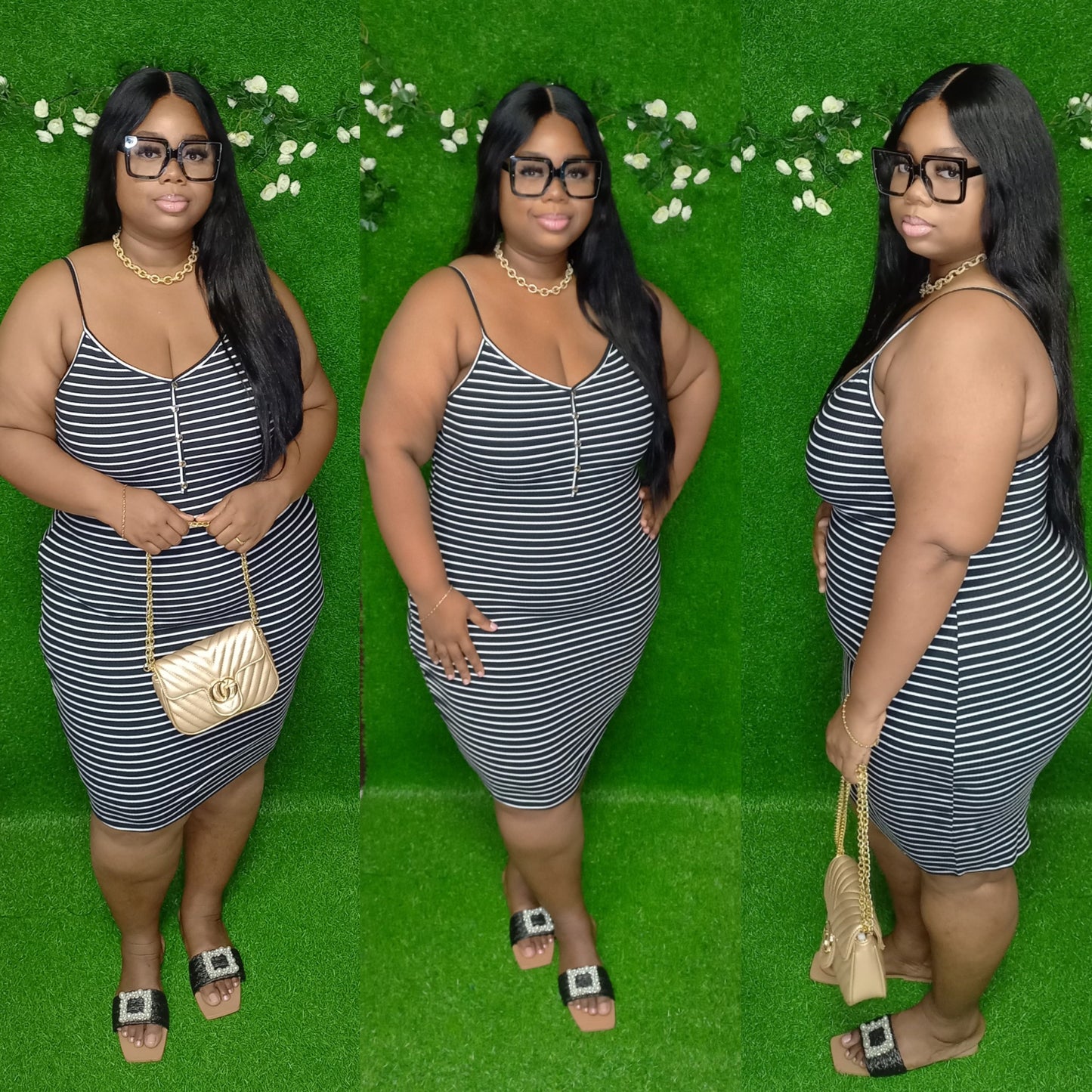 All You Need Striped Mini Dress