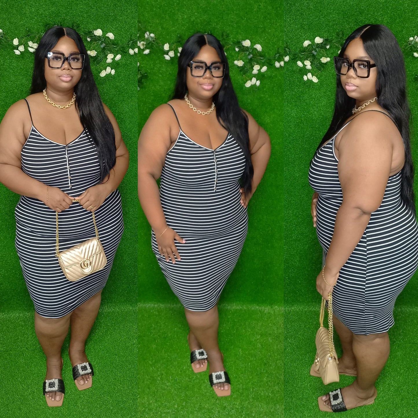 All You Need Striped Mini Dress