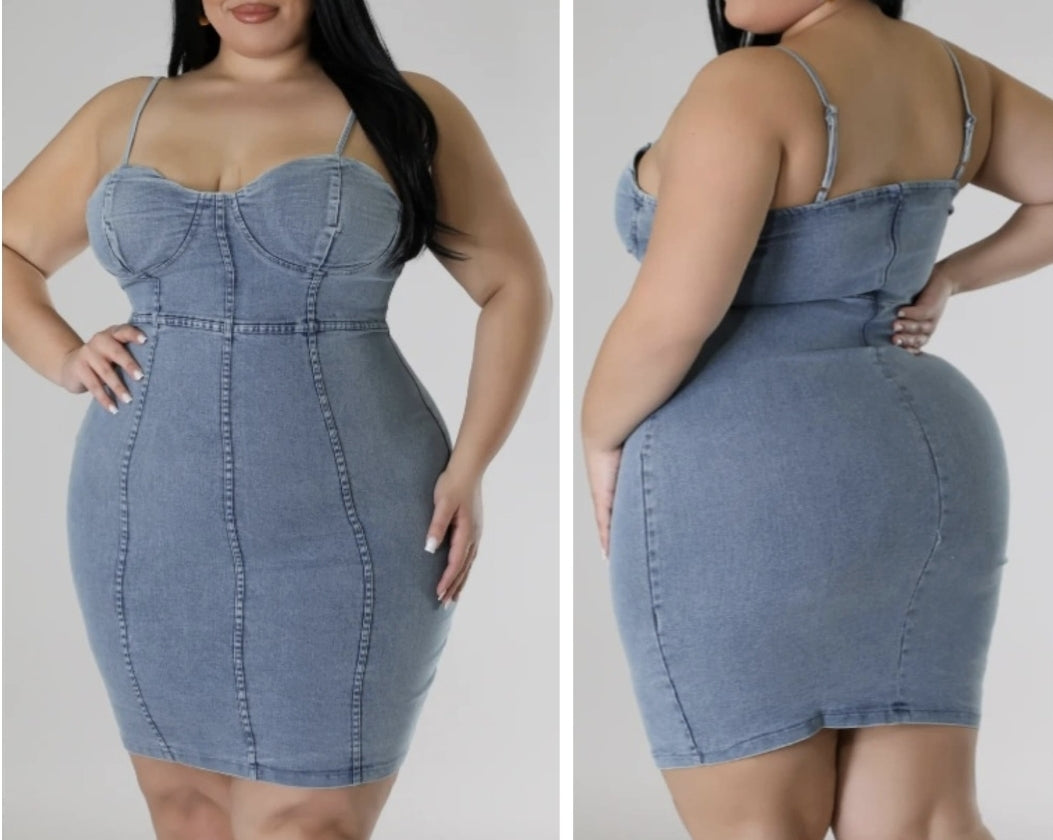 Sweet Aurora Denim Dress