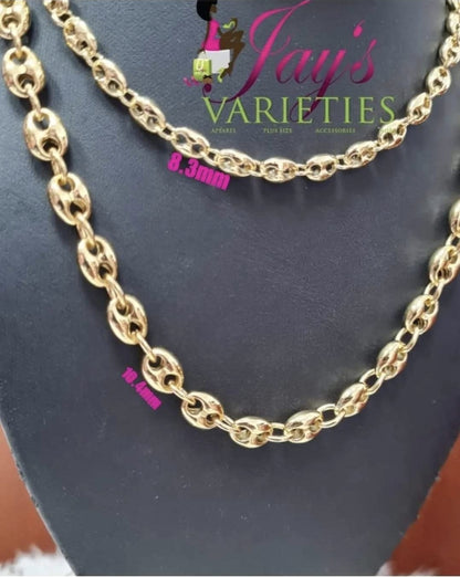 Gold Plated Puff Mariner - 14mm