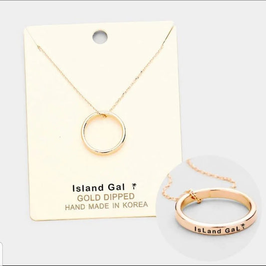 Island Gal Circle Necklace