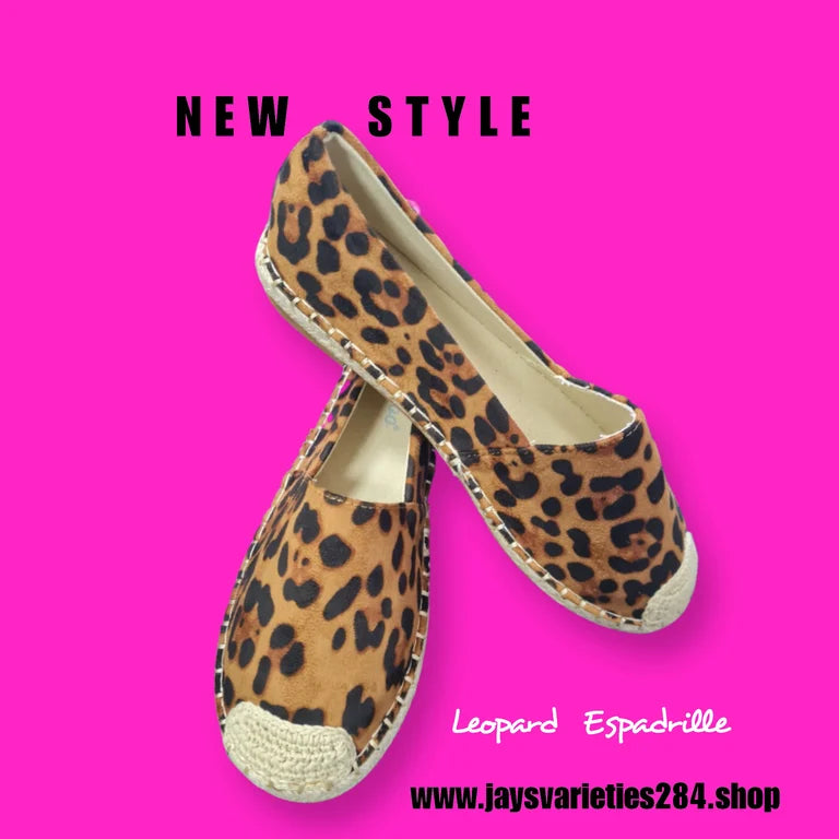 Leopard Espadrille-Slip on