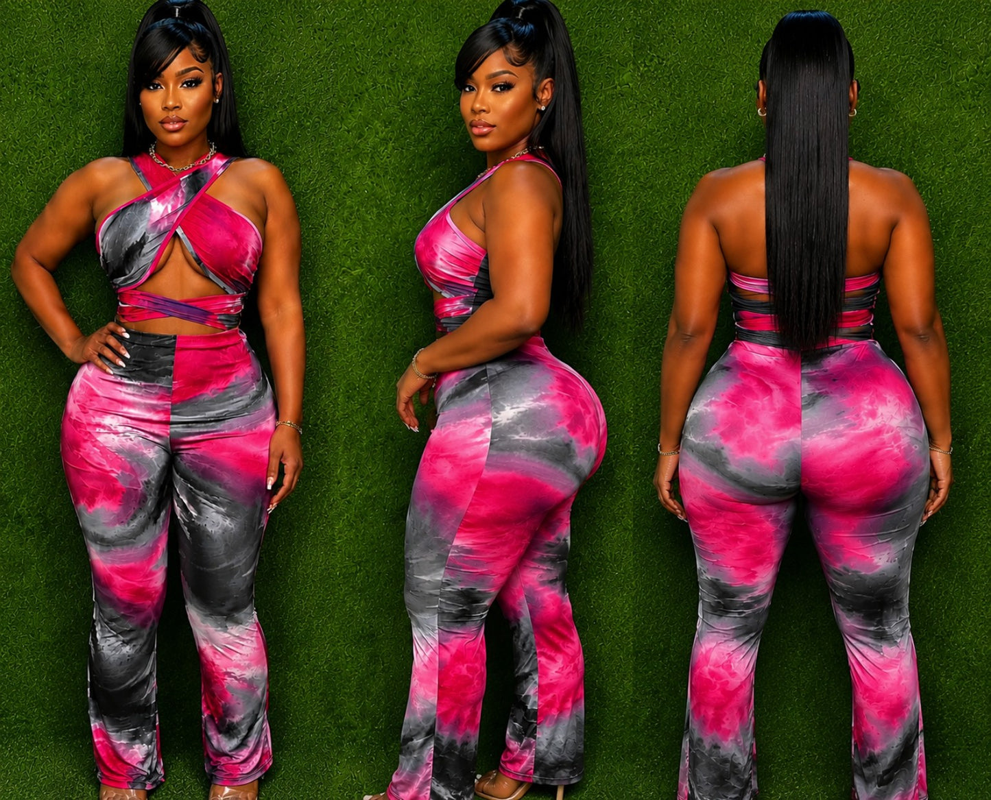 Neon Smoke Halter Set