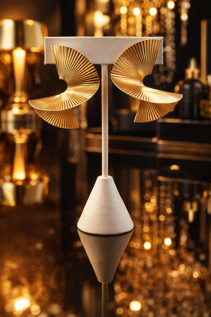 Fan Fare Spiral Earrings