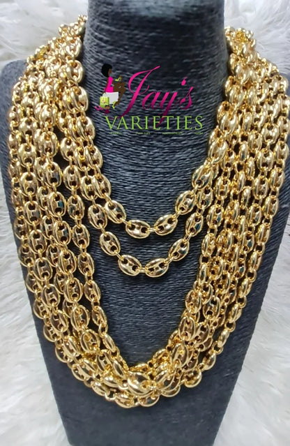 Gold Plated Puff Mariner - 14mm