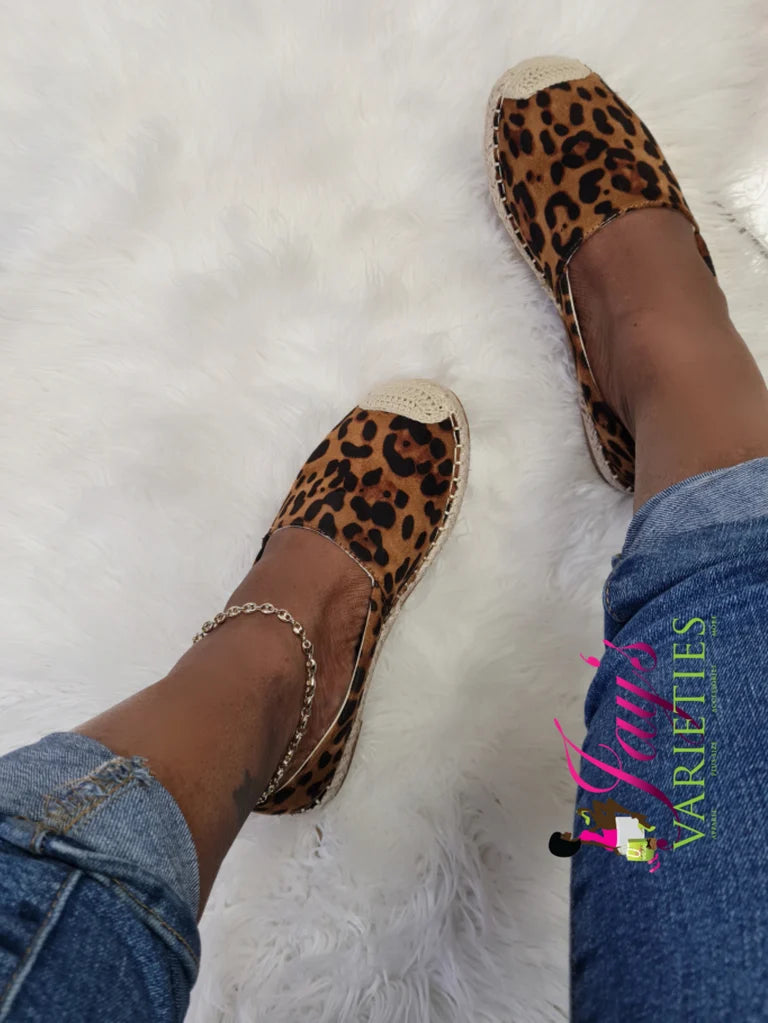 Leopard Espadrille-Slip on