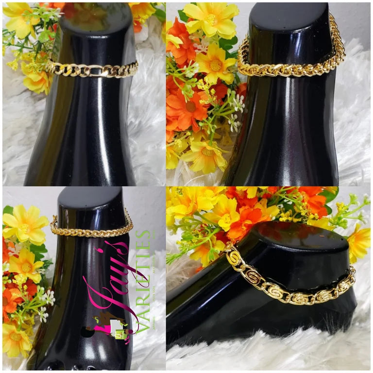 Assorted- Gold Plated Anklets