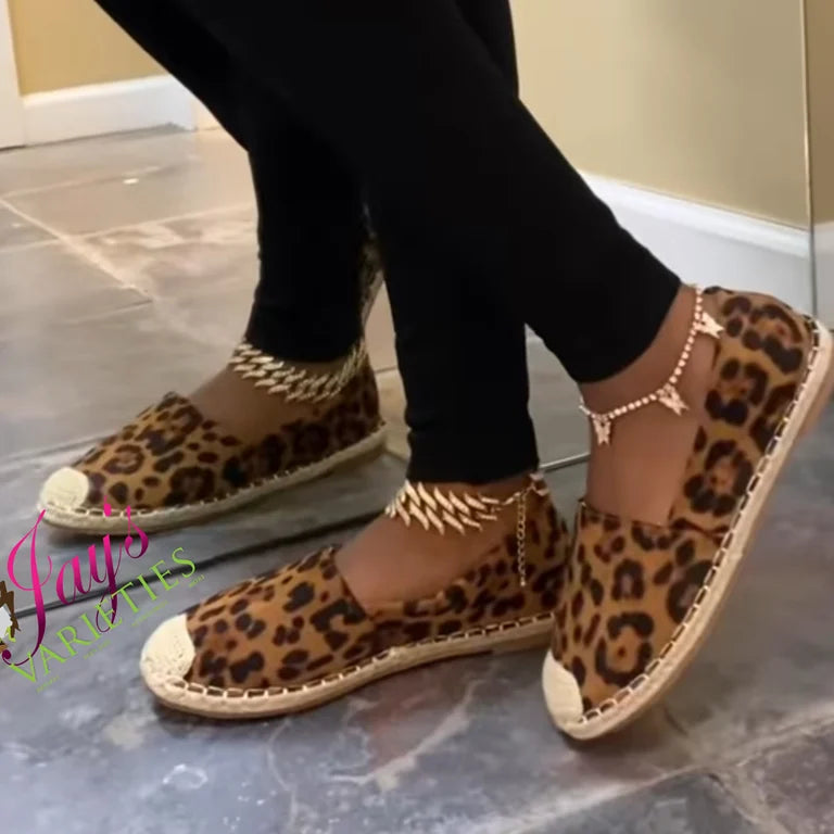 Leopard Espadrille-Slip on